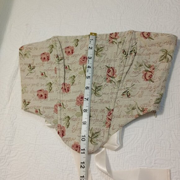 Steps New York Floral Corset Top With Lace-Up Back & Ribbon Sash Size S Womens - Picture 10 of 10